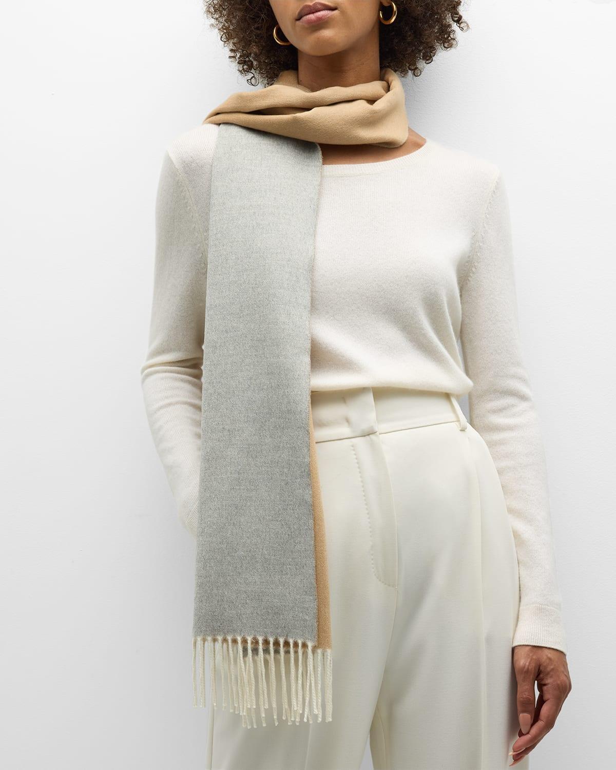 Womens Two-Tone Cashmere Scarf Product Image