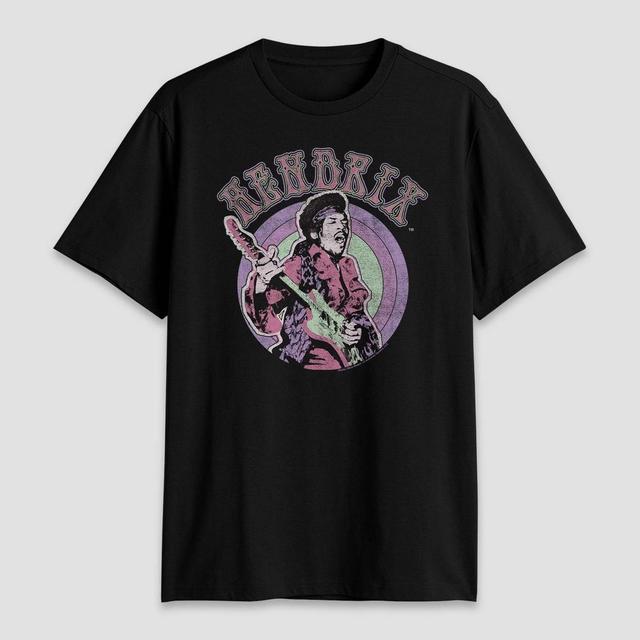 Mens Jimi Hendrix Short Sleeve Crewneck T-Shirt Product Image