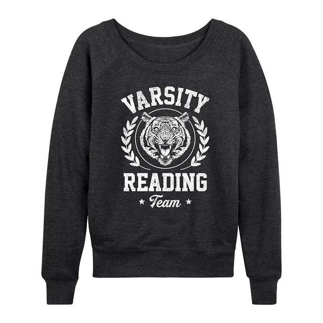 Plus Size Varsity Reading Team Lightweight French Terry Sweatshirt, Womens Heather Grey Product Image