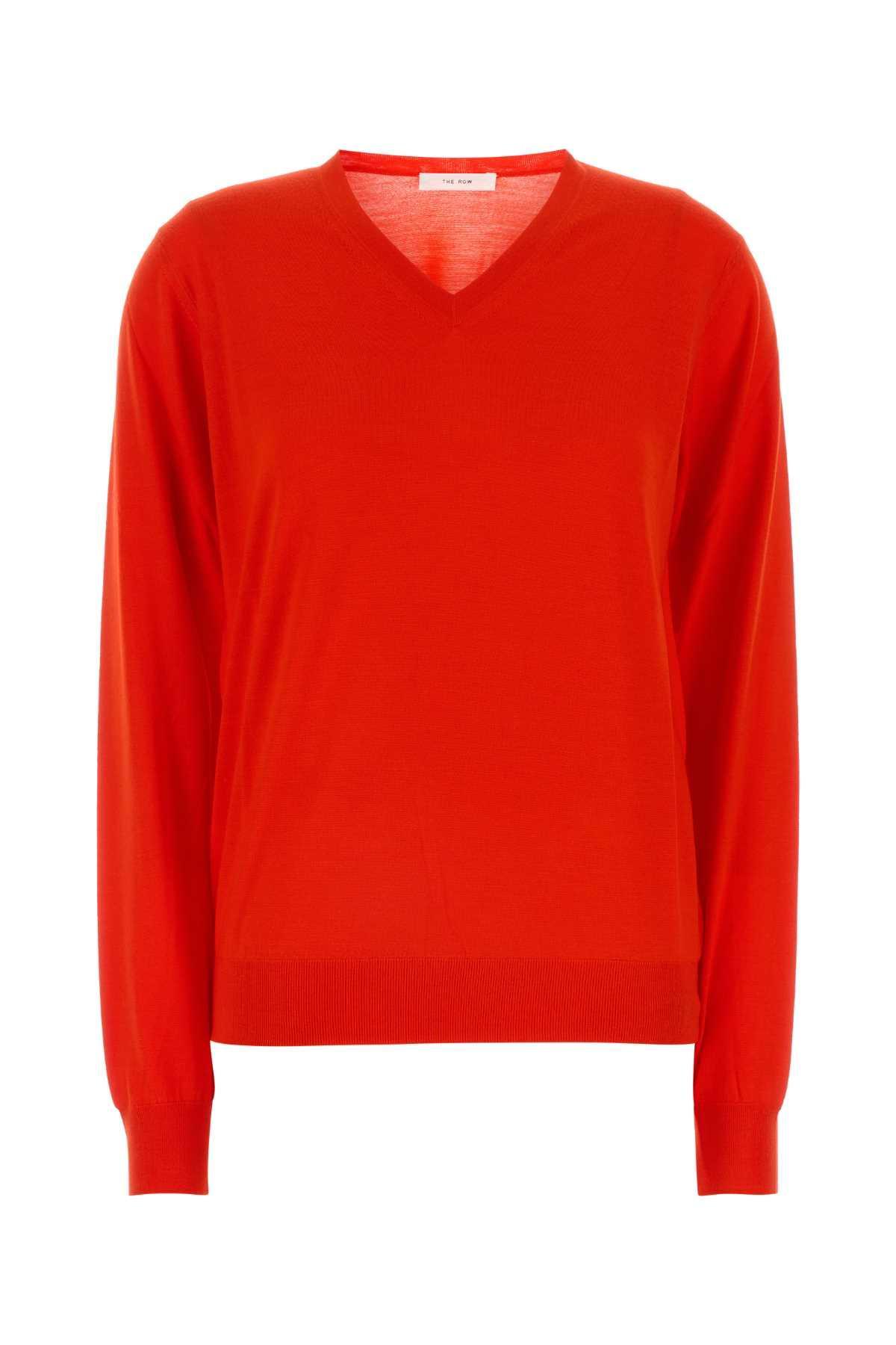 Haius V-neck Wool Sweater In Firetruck Product Image