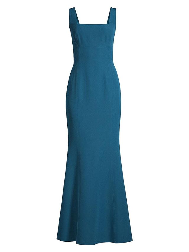 Womens Square-Neck Trumpet Gown Product Image