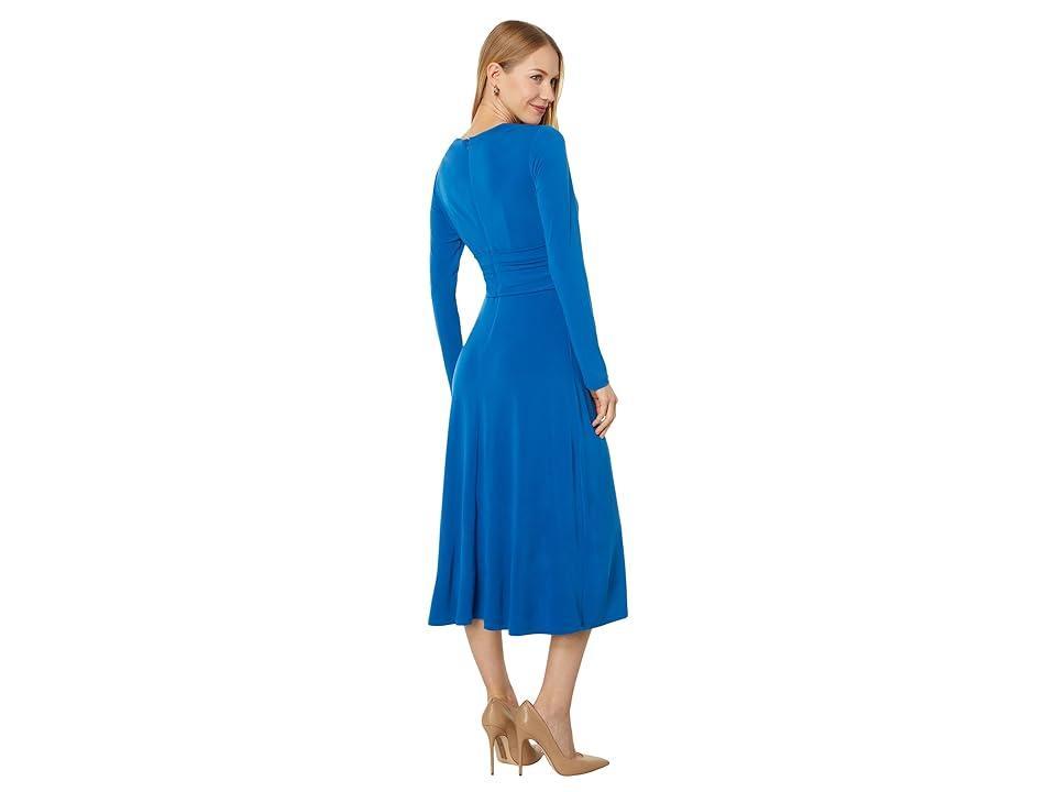 Maggy London Wrap Front Long Sleeve Midi Dress Product Image