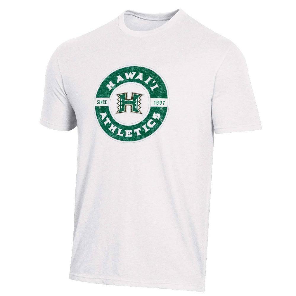 NCAA Hawaii Rainbow Warriors Mens White Biblend T-Shirt Product Image