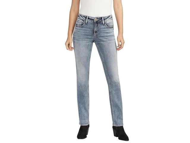 Silver Jeans Co. Elyse Mid-Rise Straight Leg Jeans L03403EDB204 (Indigo) Women's Jeans Product Image