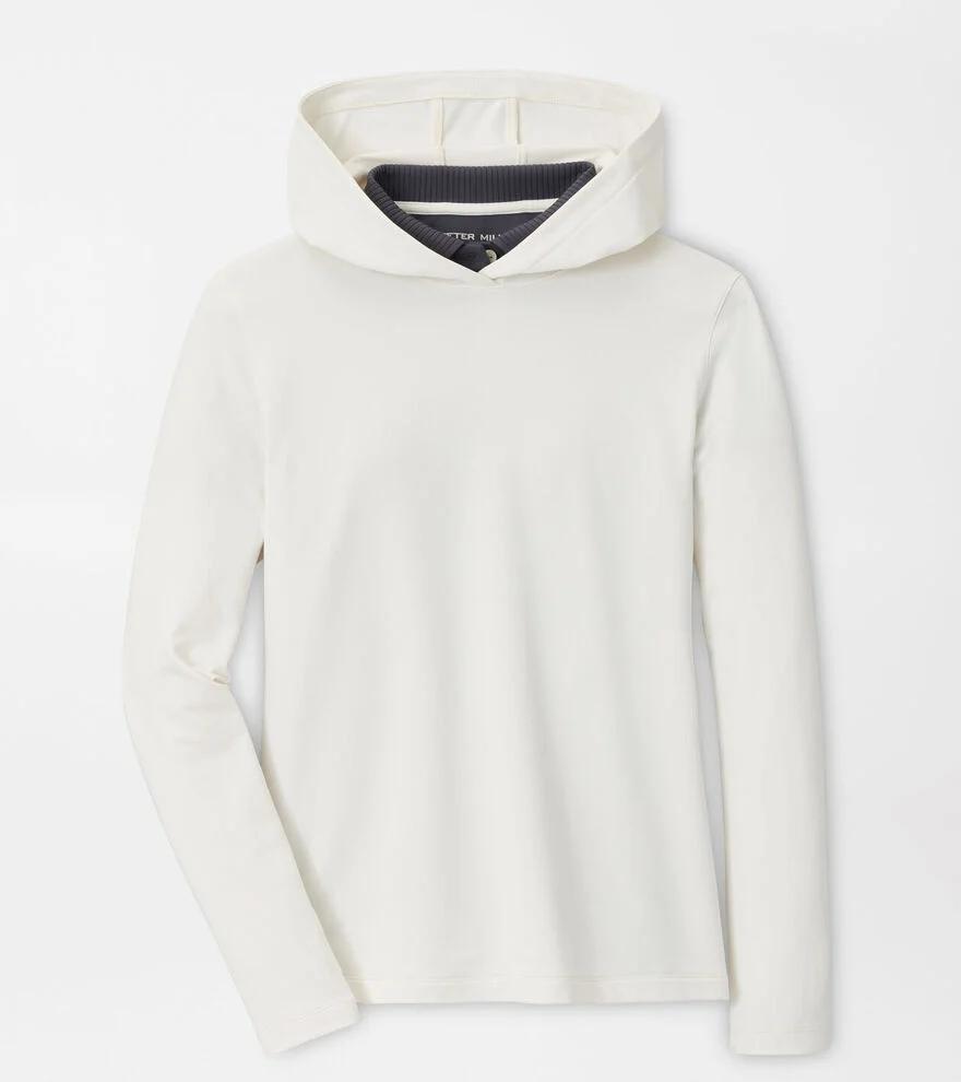 Peter Millar Womens Pine Hoodie | Color: Ivory | Size: XS Product Image