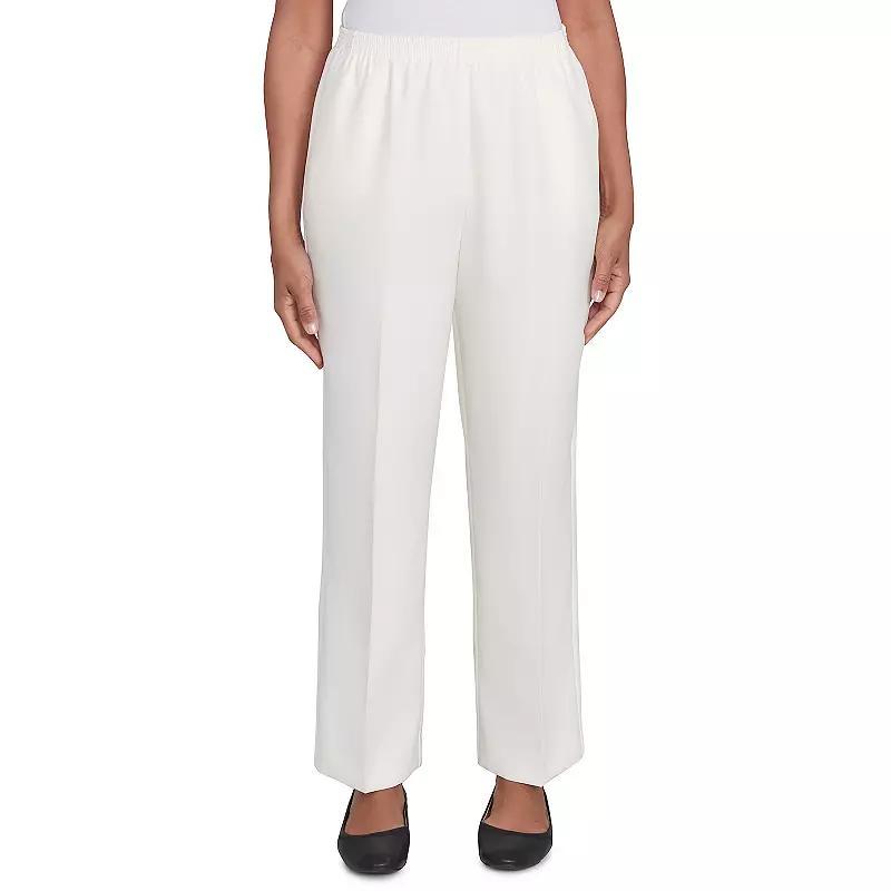 Womens Alfred Dunner Classic Full Elastic Short Mid Rise Pants Product Image