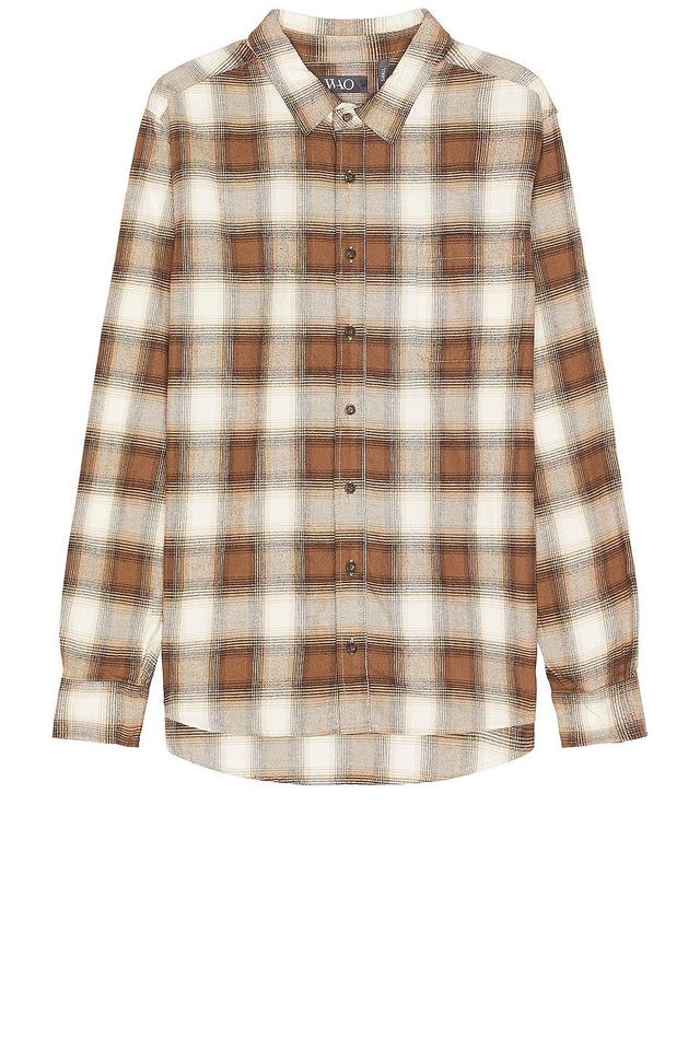 WAO The Flannel Shirt Brown. (also in L, M, S). Product Image