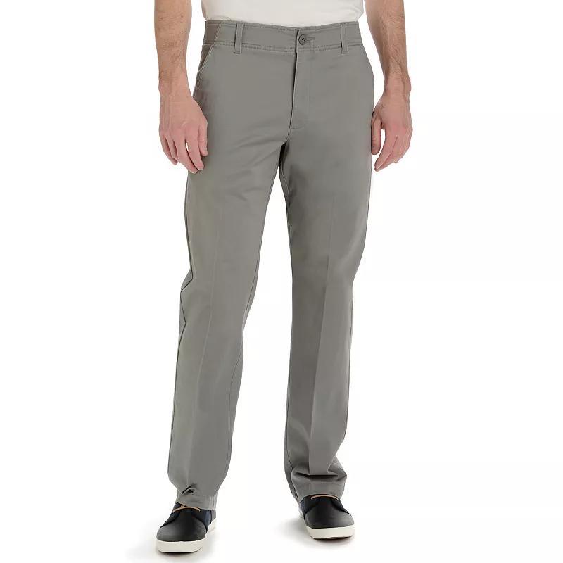 Mens Lee Extreme Motion Straight Fit Flat Front Pants Grey Product Image