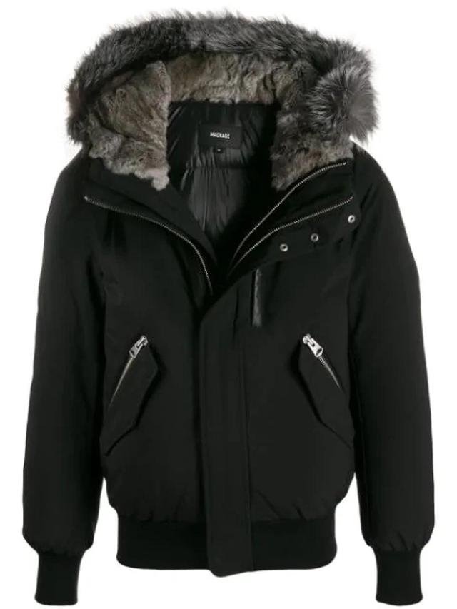 Dixon Padded Hooded Jacket In Black Product Image