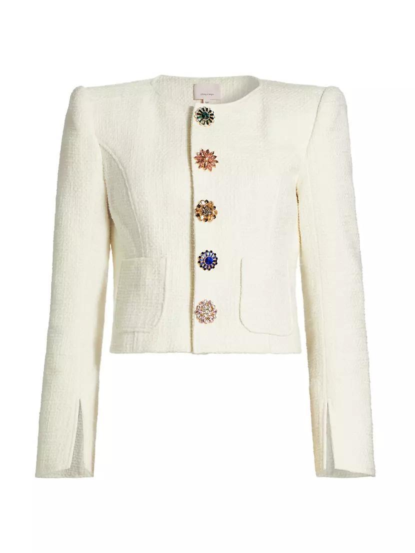 Randi Tweed Rhinestone-Button Jacket Product Image