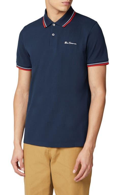 Ben Sherman Mens Signature Tipped Short-Sleeve Polo Shirt Product Image