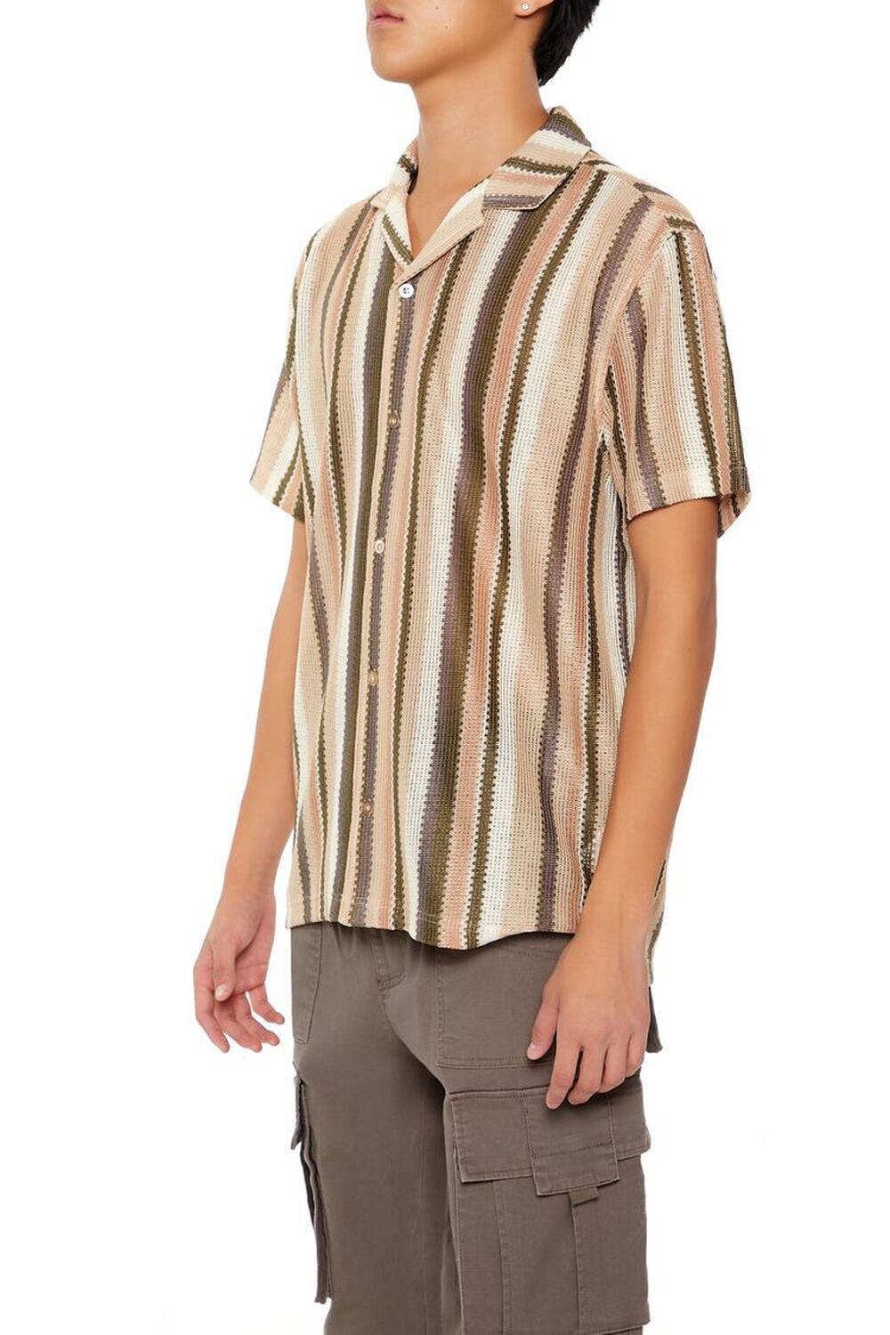 Multi-Striped Textured Shirt | Forever 21 Product Image