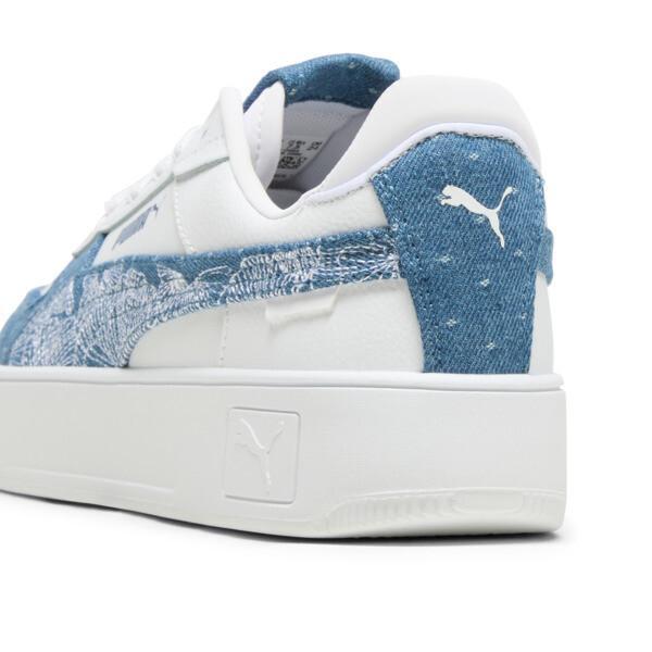 PUMA Carina Street Denim Women's Shoes in White/Blue Horizon Product Image