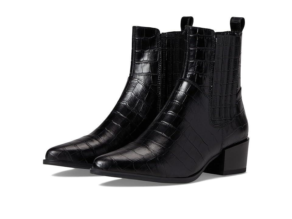 Vagabond Shoemakers Marja Croc Embossed Leather Bootie 1) Women's Shoes Product Image