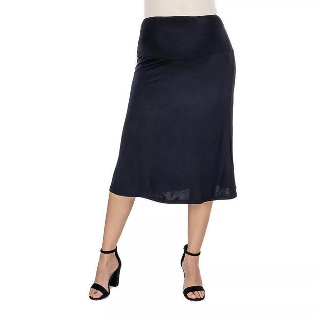 Maternity 24Seven Comfort A-Line Elastic Waist Skirt, Womens Product Image