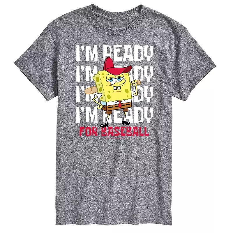 Big & Tall Nickelodeon Spongebob Squarepants Ready For Baseball Graphic Tee, Mens Product Image