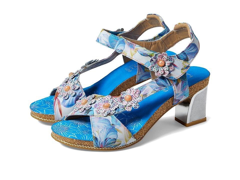 LArtiste by Spring Step Illuminated Sandal | Womens | Blue Multicolor | Size EU 40 / US 9 | Heels | Sandals | Ankle Strap Product Image