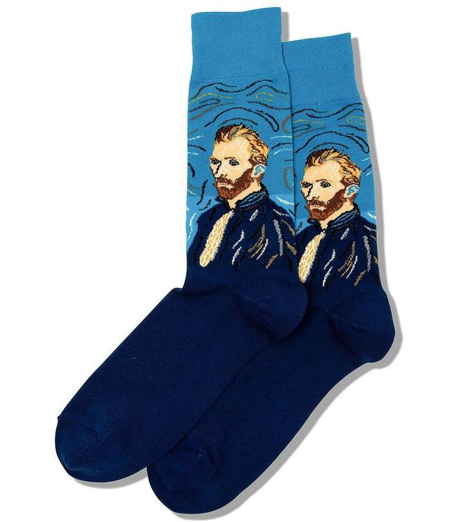 Hot Sox Novelty Van Gogh Self Portrait Crew Socks Product Image