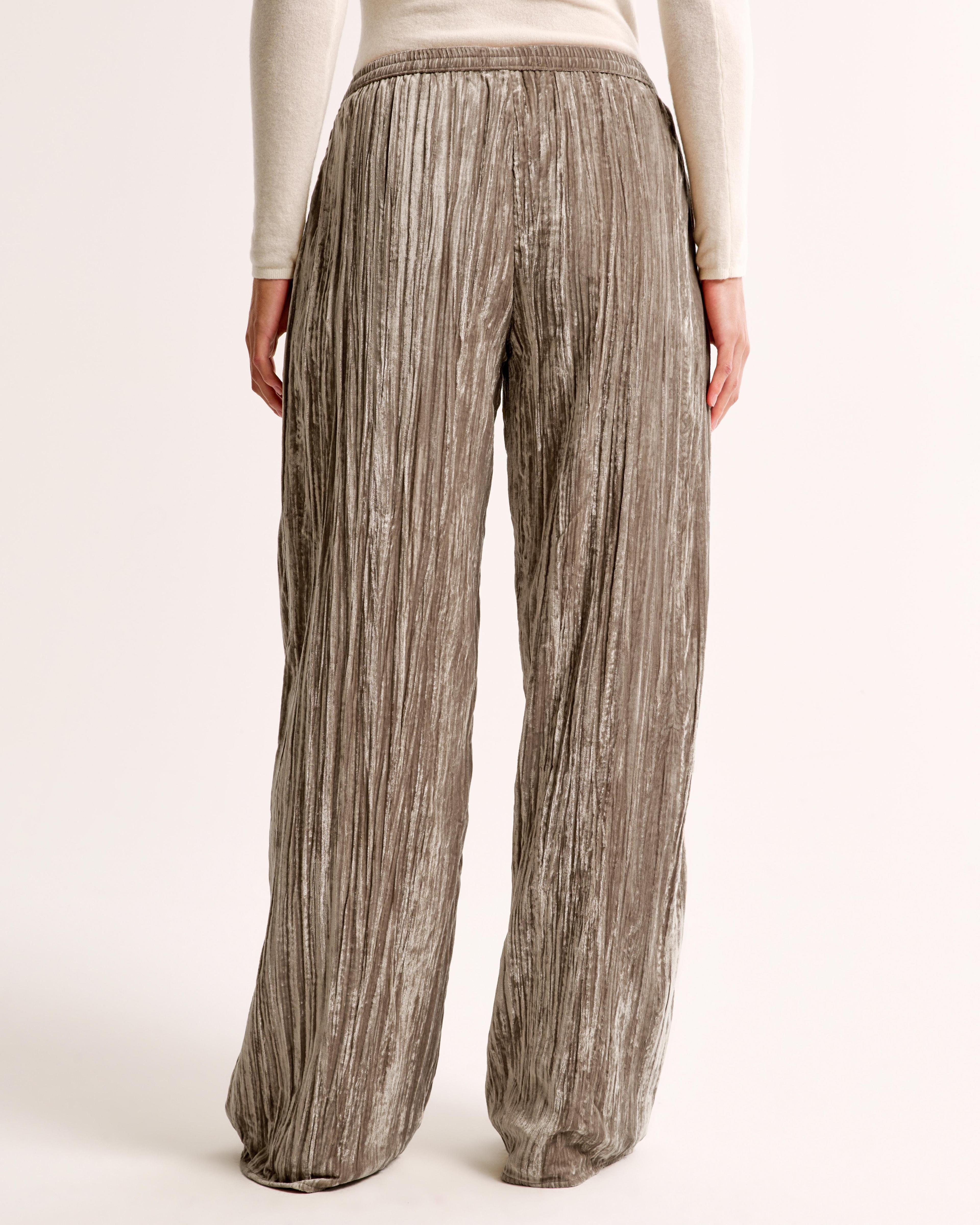 Velvet Crinkle Pull-On Pant Product Image