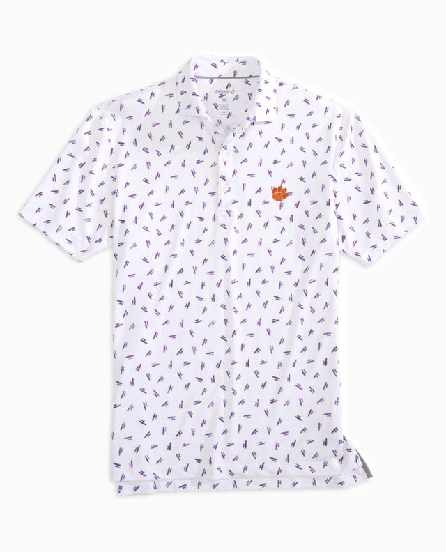 johnnie-O Clemson Exeter Printed Jersey Performance Polo Product Image