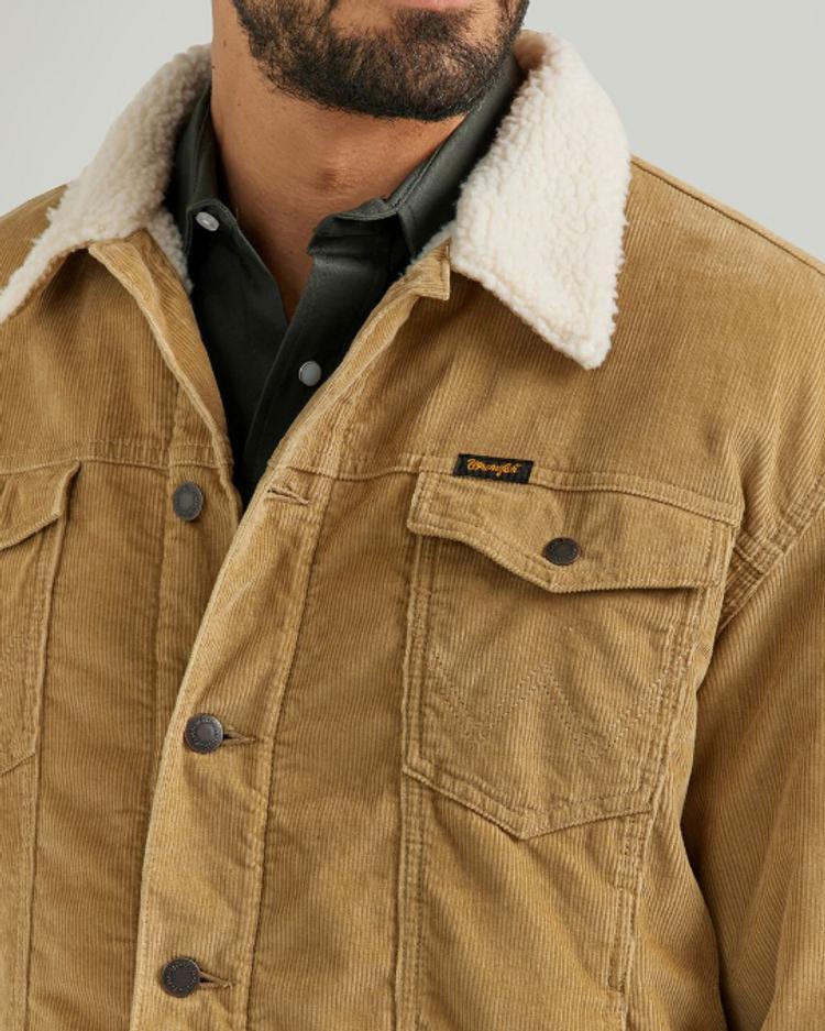 Wrangler® Men's Wheat Corduroy Sherpa Lined Jacket Product Image