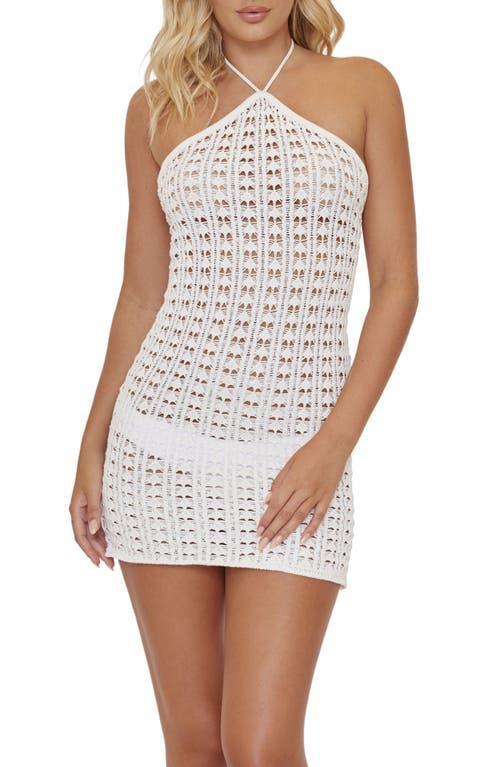 Womens Liv Crochet Halter Minidress Product Image