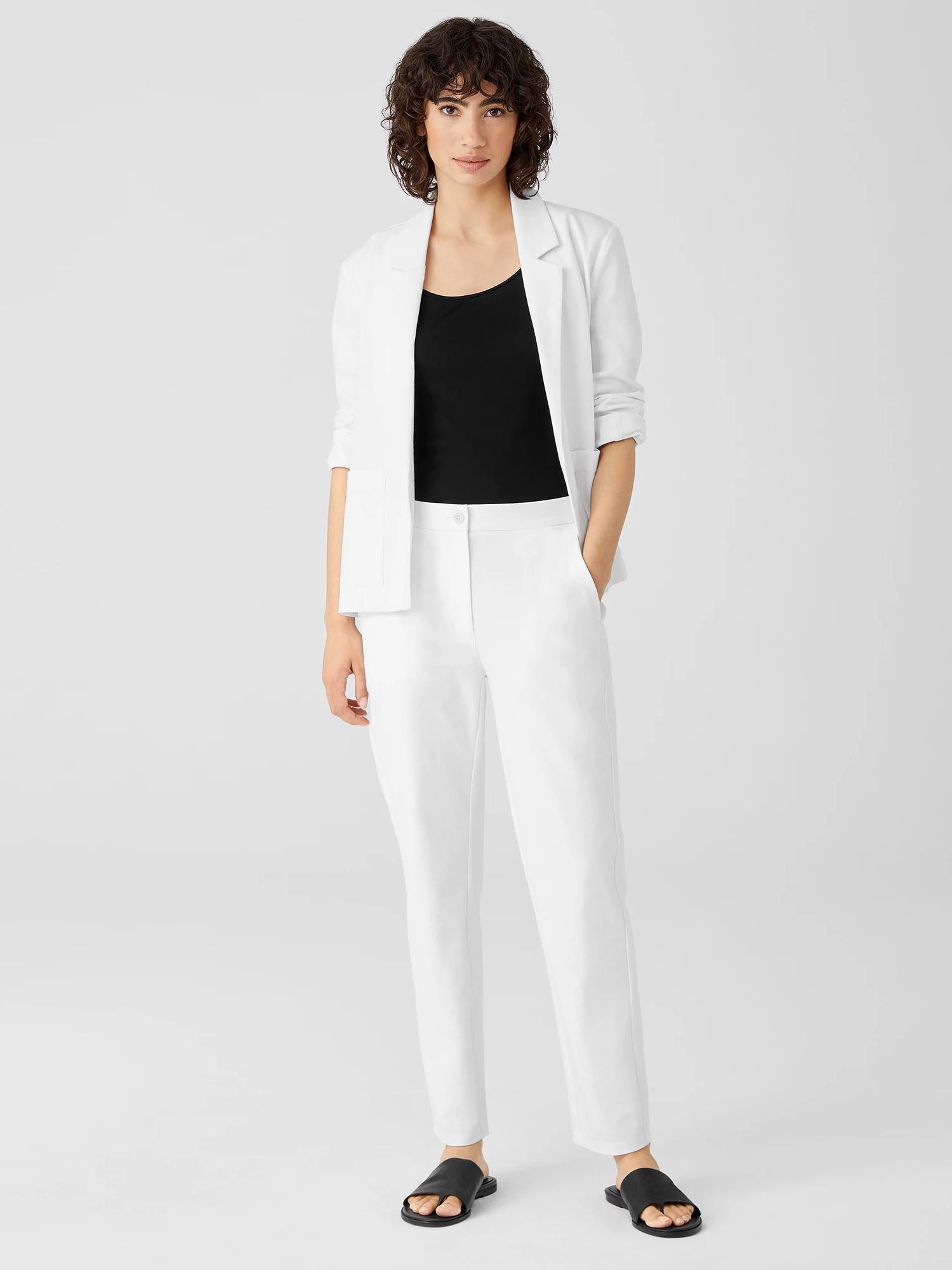 EILEEN FISHER Cotton Ponte Slim Pantfemale Product Image