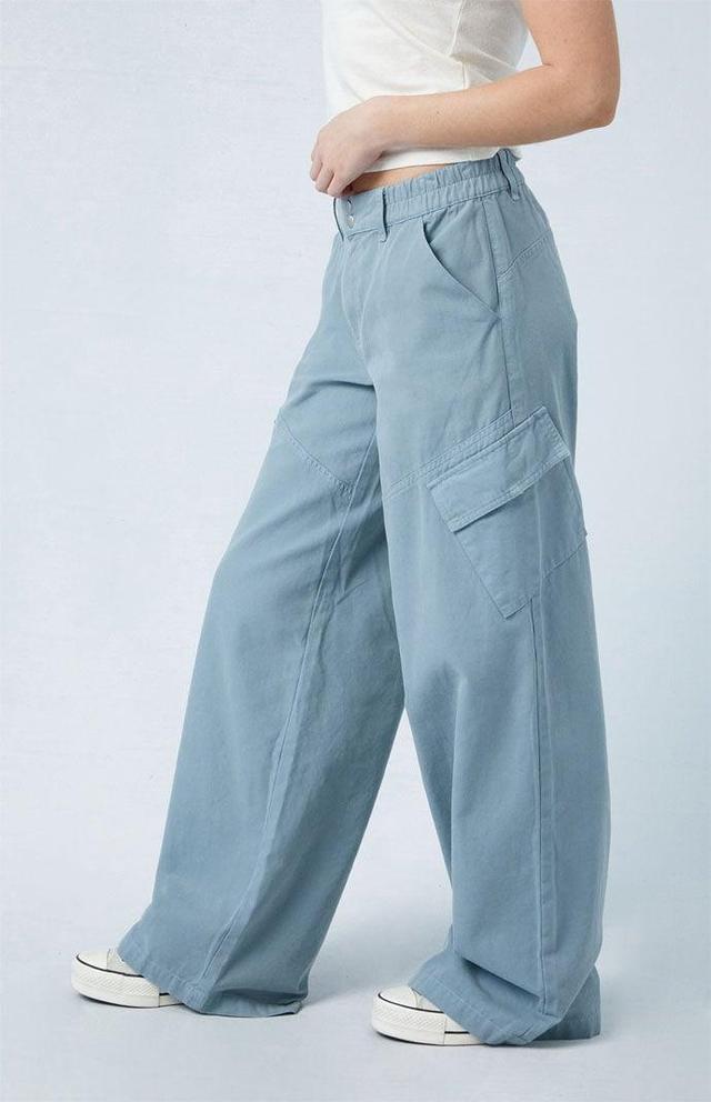 Women's E-Waist Low Rise Baggy Cargo Pants - Product Image