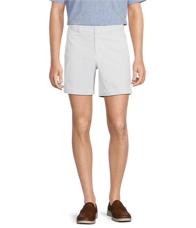 Roundtree & Yorke Performance Flat Front Straight Fit 7#double; Inseam Half Elastic Shorts Product Image