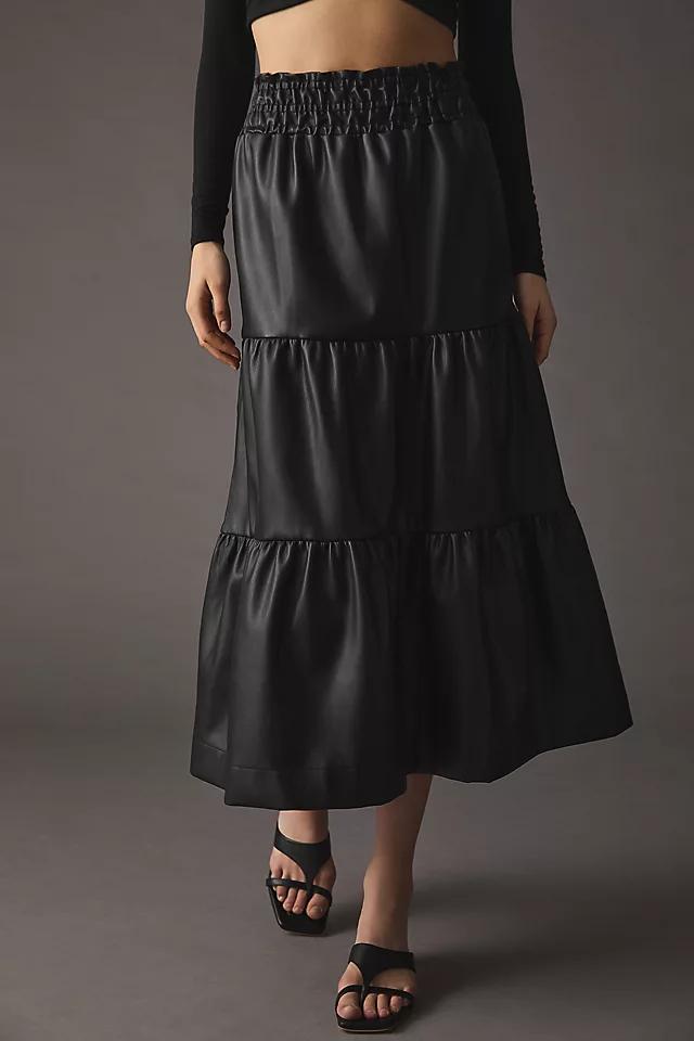 The Somerset Maxi Skirt: Faux Leather Edition Product Image