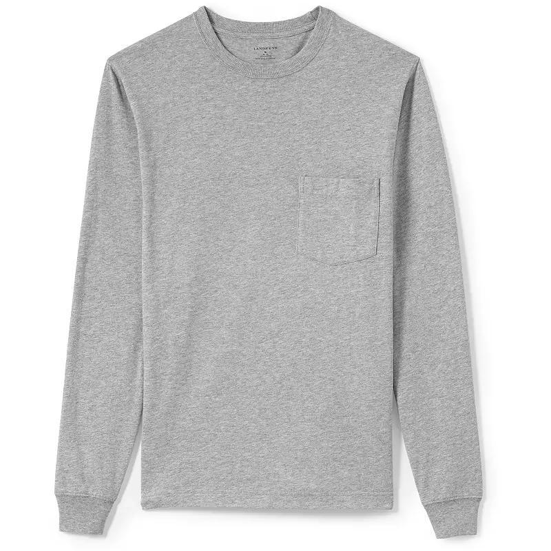 Lands End Mens Super-t Long Sleeve T-Shirt with Pocket Product Image