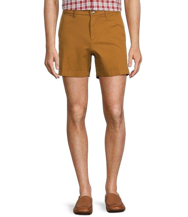 Roundtree & Yorke Casuals Straight Fit Flat Front Washed 5#double; Chino Shorts Product Image