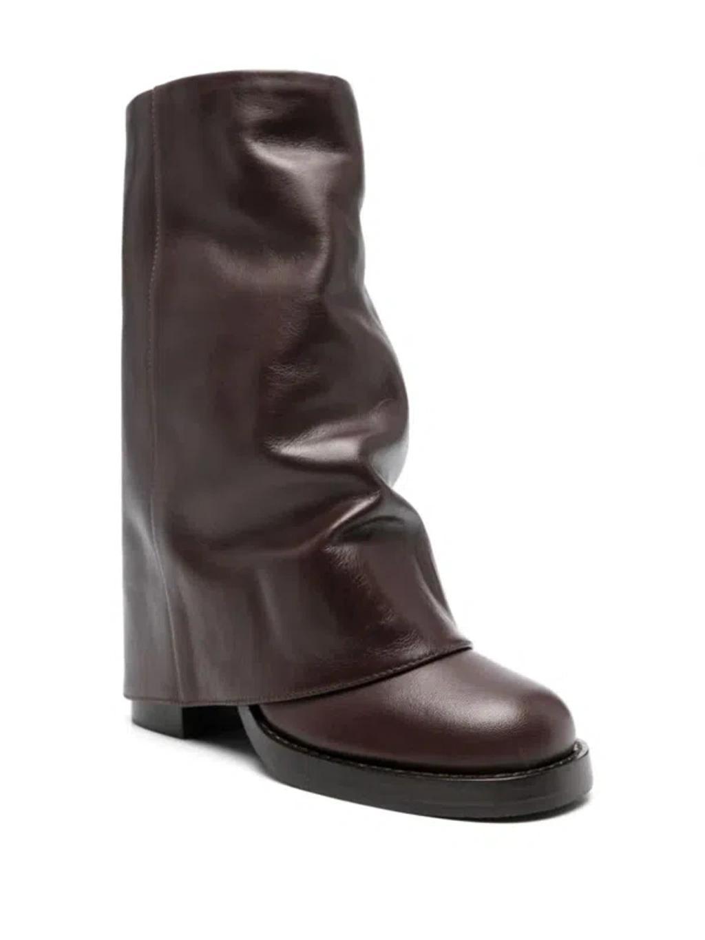 PARIS TEXAS 80mm Foldable Boots In Brown Product Image