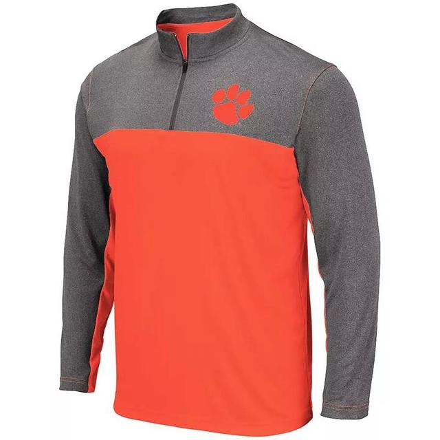 Mens Colosseum Clemson Tigers Luge Windshirt Quarter-Zip Pullover Jacket Product Image