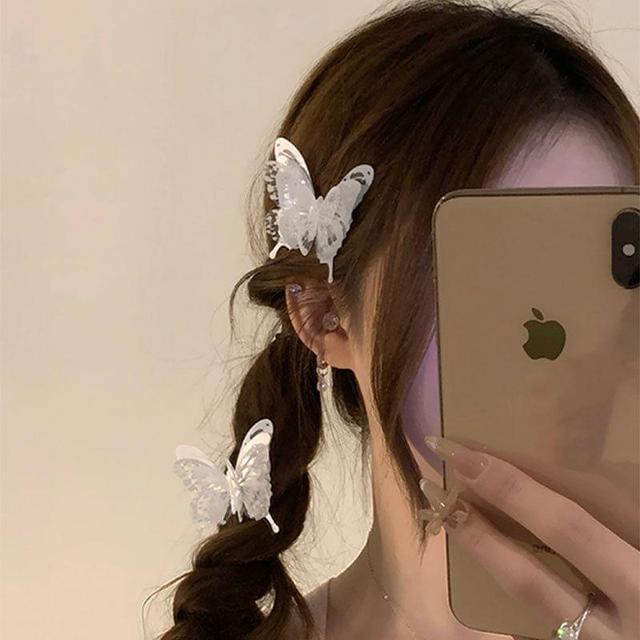 Butterfly Acrylic Alloy Hair Clip Product Image