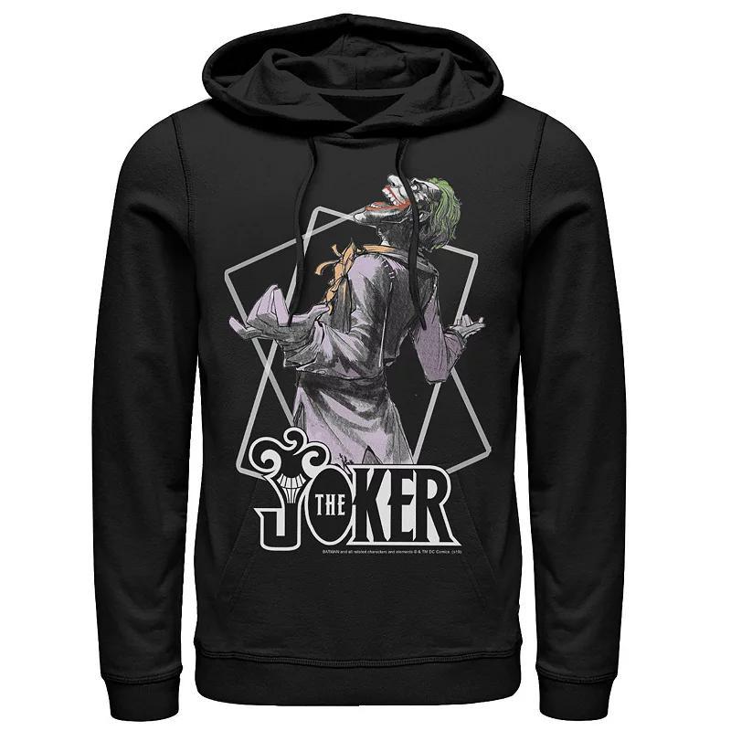 Mens DC Comics The Joker Card Outline Hoodie Blue Product Image