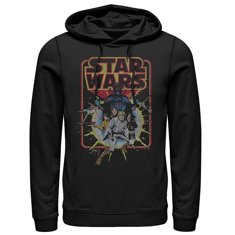 Mens Star Wars Vintage Poster Pullover Hoodie Product Image