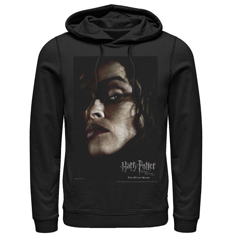 Mens Harry Potter Deathly Hallows Bellatrix Character Poster Graphic Pullover Hoodie Product Image