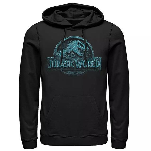 Mens Jurassic Park Beige Flat Movie Logo Pullover Hoodie Dark Grey Product Image