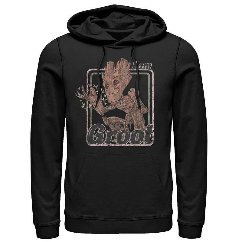 Mens Marvel Guardians Of The Galaxy I Am Groot Retro Portrait Hoodie Product Image