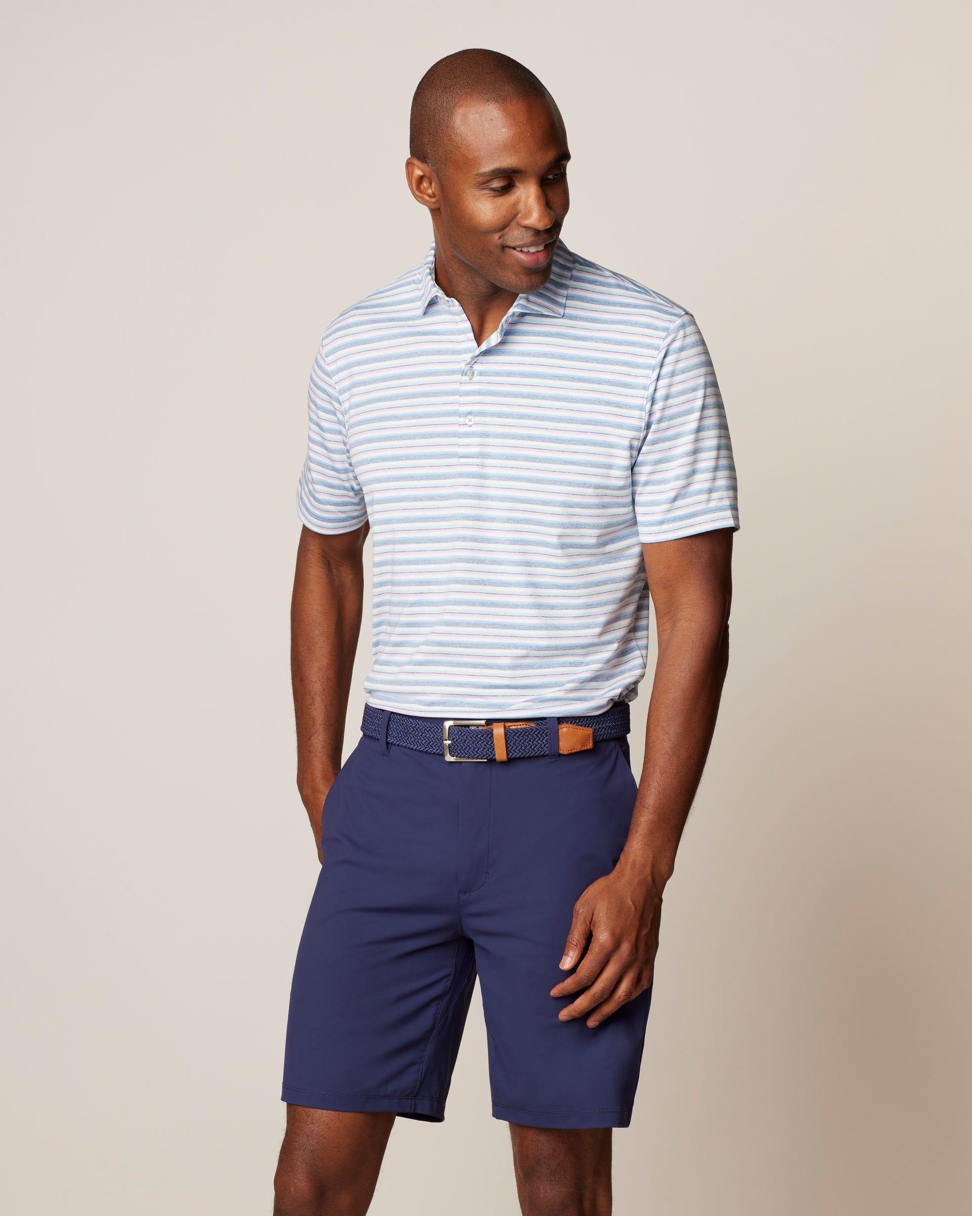 johnnie-O Harty Striped Jersey Performance Polo Product Image