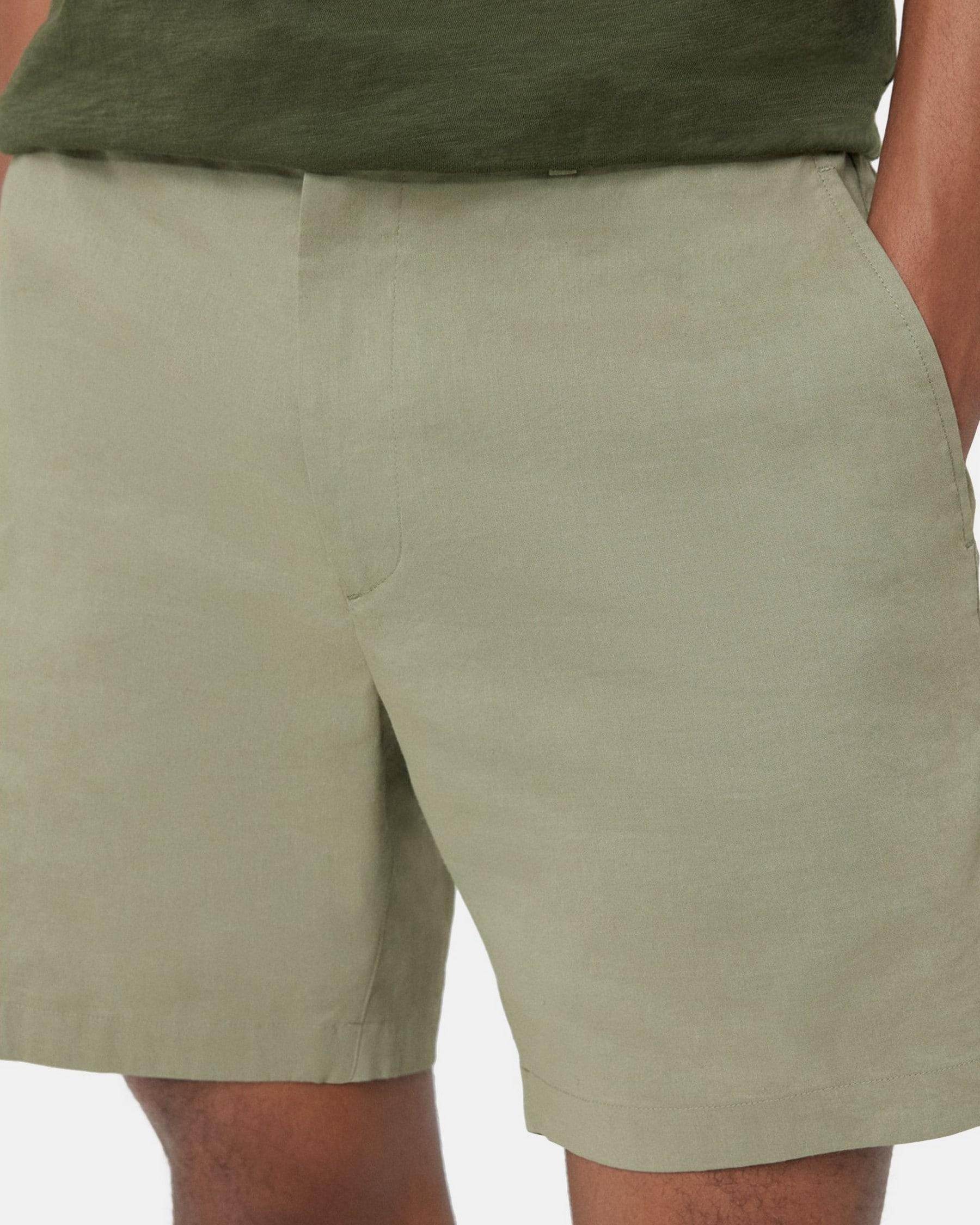 Tapered Drawstring Short in Stretch Linen Product Image