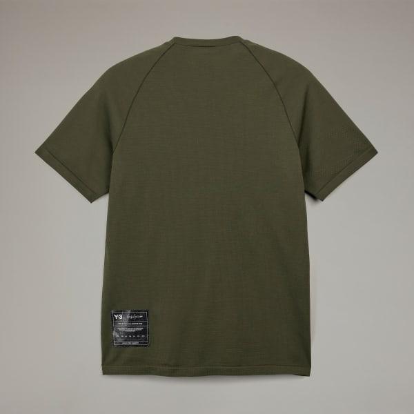 adidas Y-3 Running Short Sleeve Tee Night Cargo L Mens Product Image