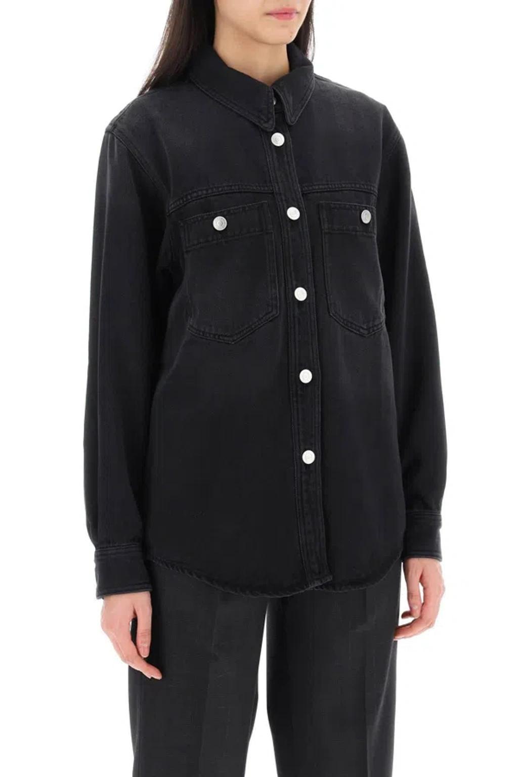 ISABEL MARANT Denim Talbot Shirt Women In Black Product Image