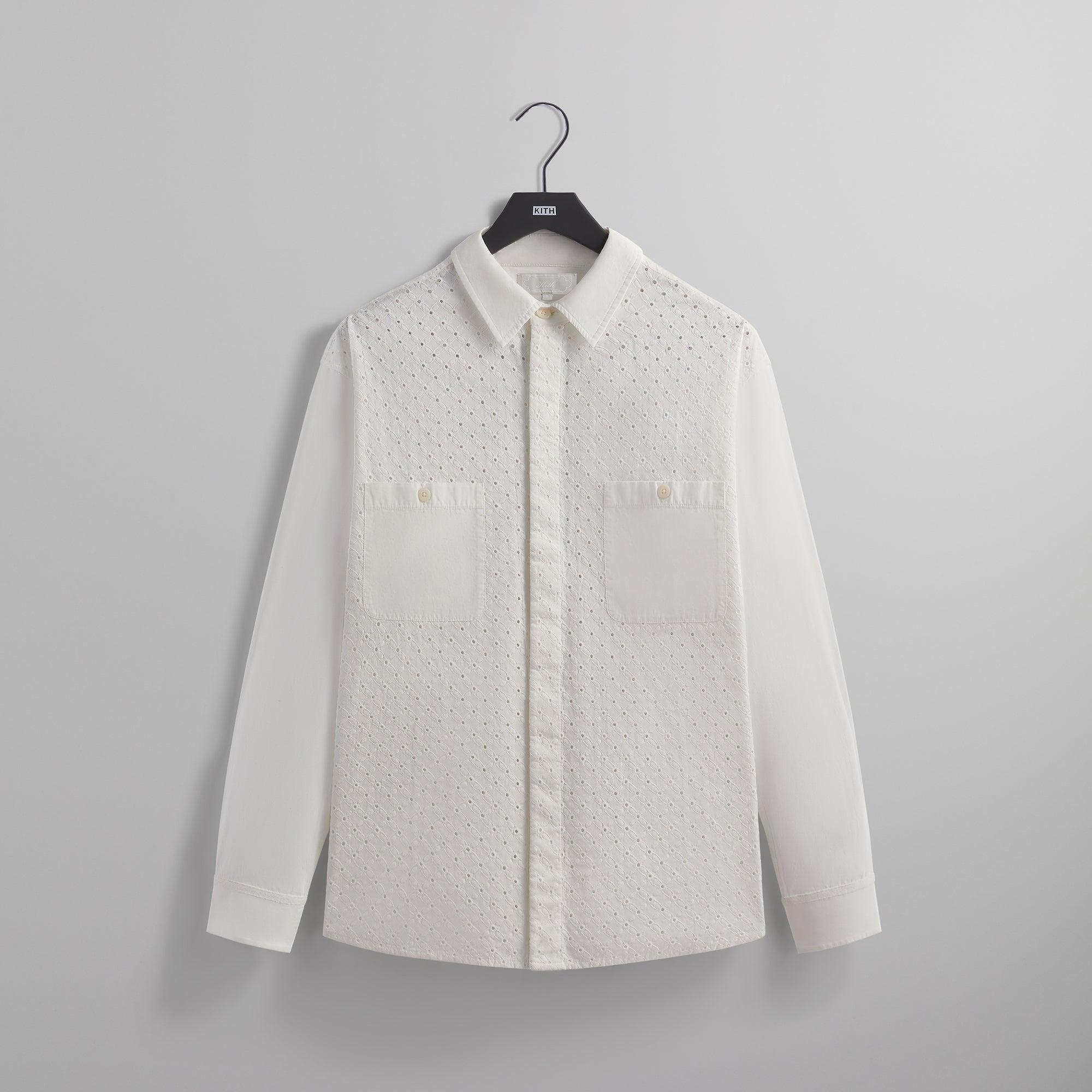 Kith Lattice Floral Long Sleeve Apollo Shirt - Silk Male Product Image