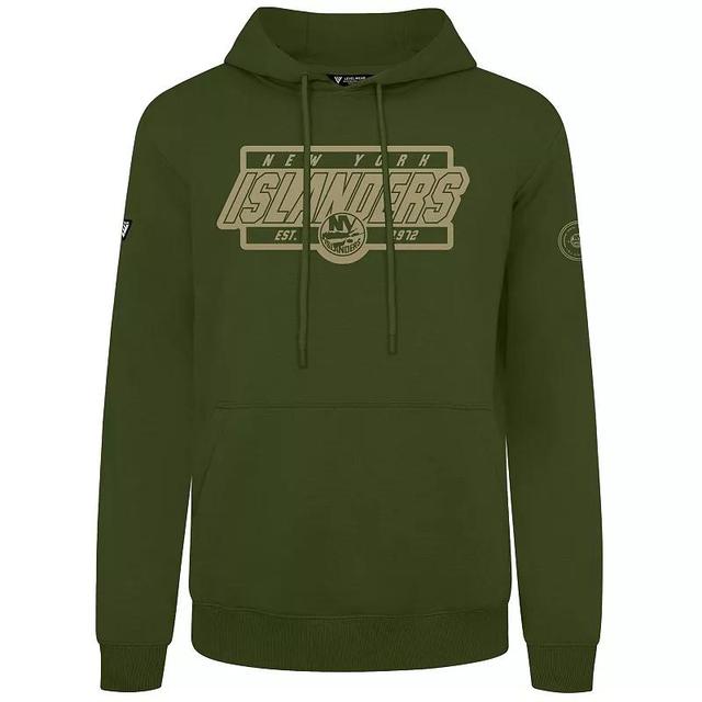 Mens Levelwear Olive New York Islanders Podium Pullover Hoodie Product Image