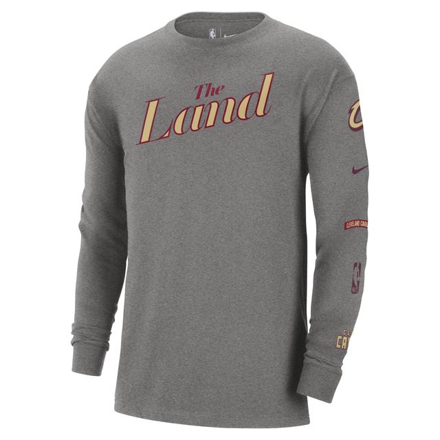 NIKE Cleveland Cavaliers 2023/24 City Edition  Men's Nba Max90 Long-sleeve T-shirt In Grey Product Image