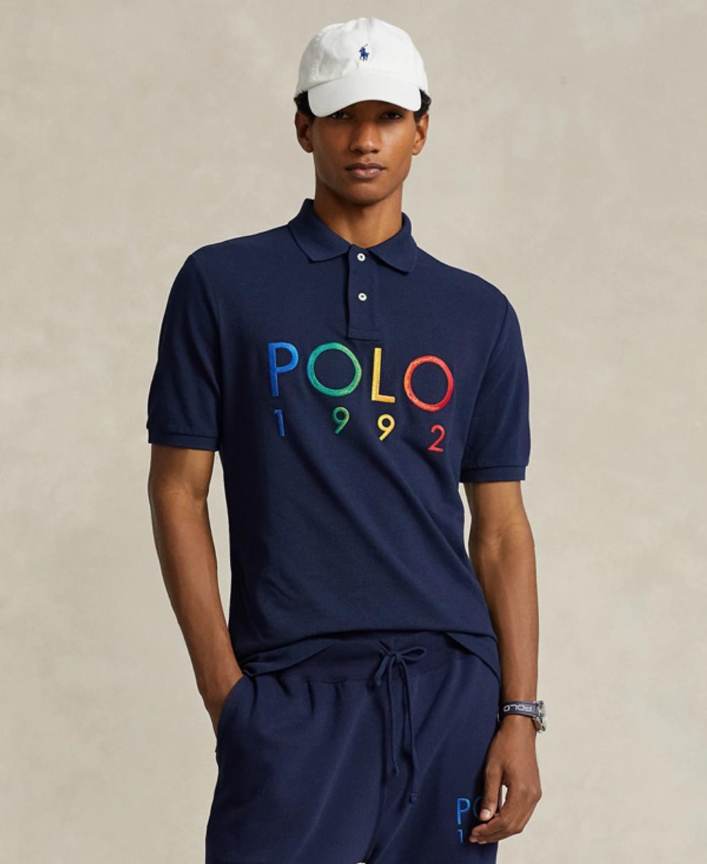 Men's Classic-fit Polo 1992 Mesh Polo Shirt In Cruise Navy Product Image