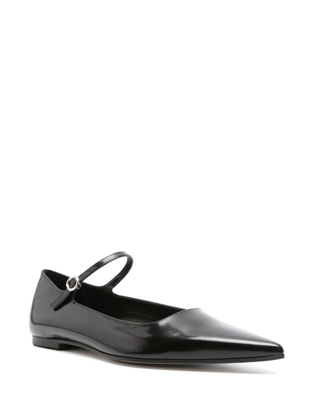 Uma Patent Leather Mary Jane Flats In Black Product Image