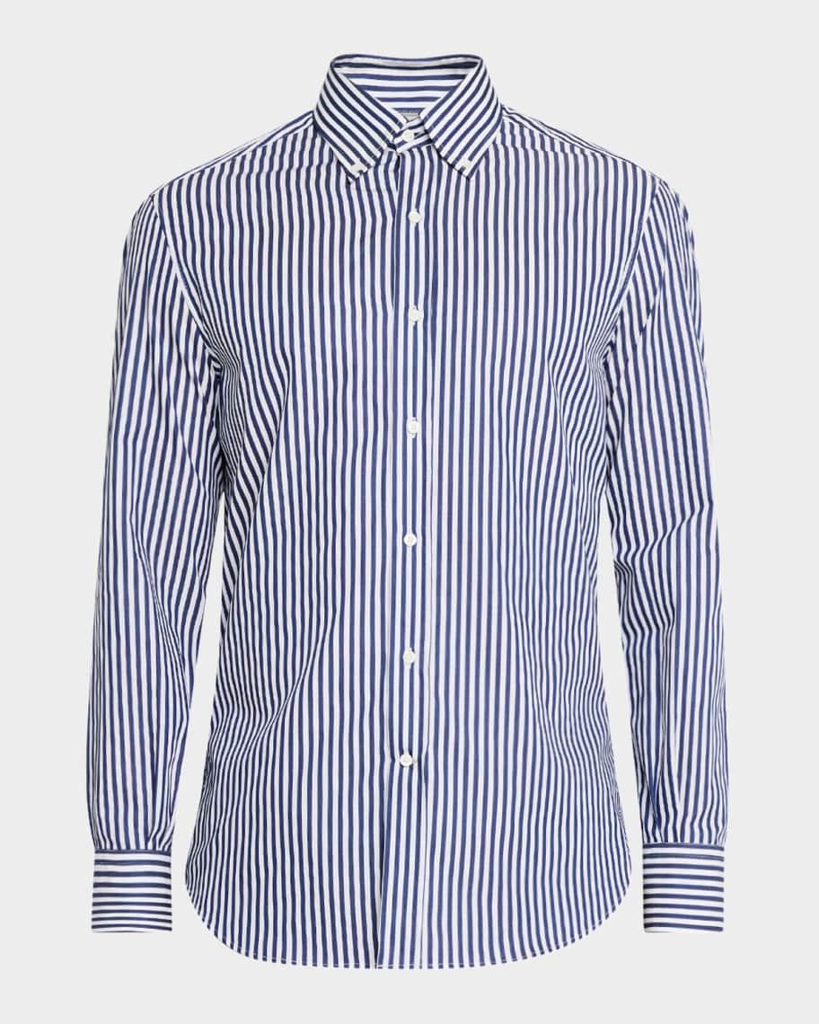 Men's Cotton Bengal Stripe Sport Shirt Product Image